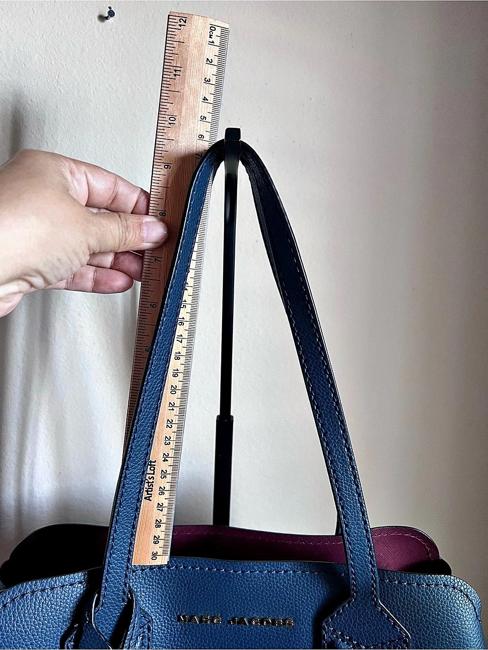 Marc Jacobs The Editor Leather Tote in Dark Teal & Red - Picture 13 of 13